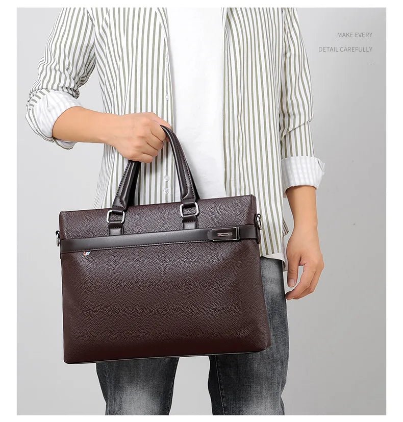 Brand High Quality Men's Casual Briefcase Business Messenger - My Web Bazaar