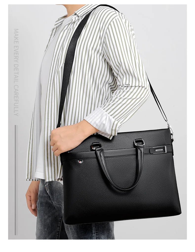 Brand High Quality Men's Casual Briefcase Business Messenger - My Web Bazaar
