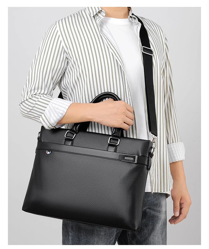 Brand High Quality Men's Casual Briefcase Business Messenger - My Web Bazaar