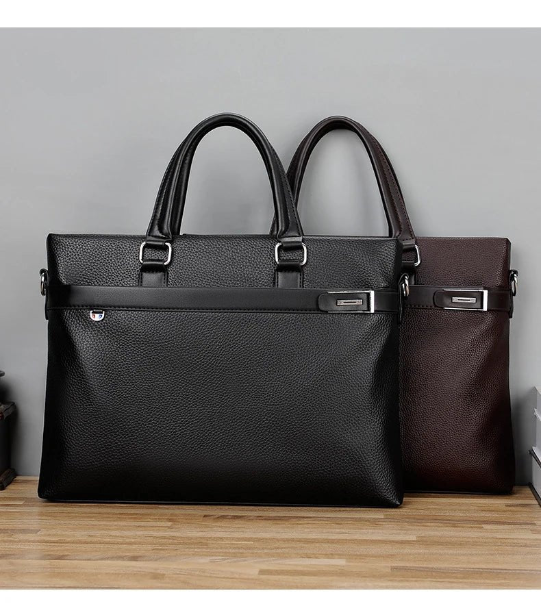 Brand High Quality Men's Casual Briefcase Business Messenger - My Web Bazaar