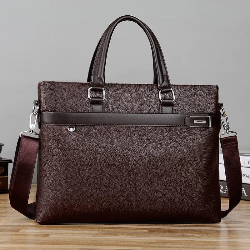 Brand High Quality Men's Casual Briefcase Business Messenger - My Web Bazaar