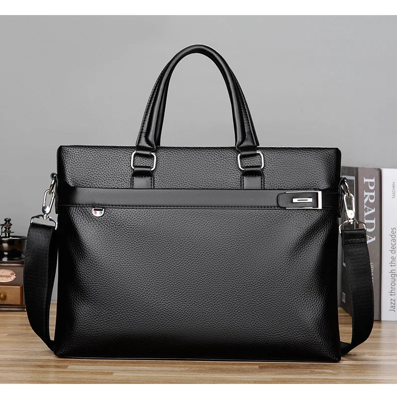 Brand High Quality Men's Casual Briefcase Business Messenger - My Web Bazaar