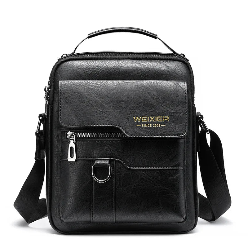 Brand Men Shoulder Bag for 9.7" iPad PU Leather Flaps Crossbody Bag - My Web Bazaar