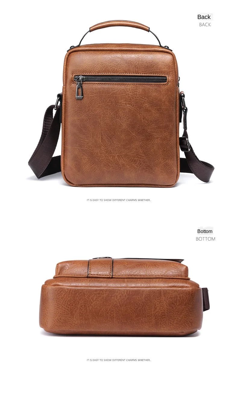 Brand Men Shoulder Bag for 9.7" iPad PU Leather Flaps Crossbody Bag - My Web Bazaar