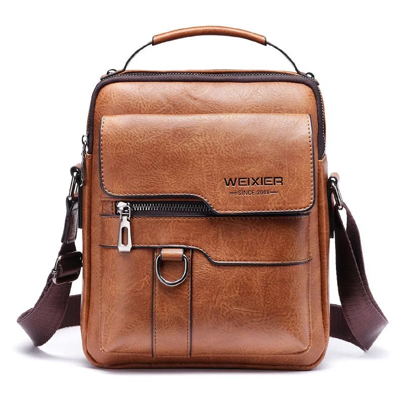 Brand Men Shoulder Bag for 9.7" iPad PU Leather Flaps Crossbody Bag - My Web Bazaar