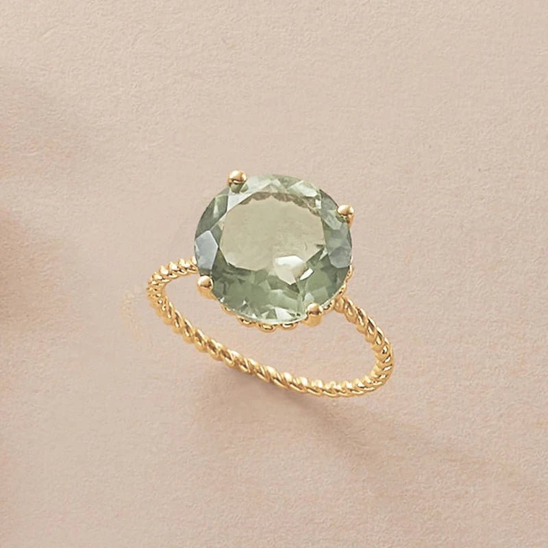 CANNER Green Apple Silver Rings | Elegant 18K Gold Minimalist - My Web Bazaar