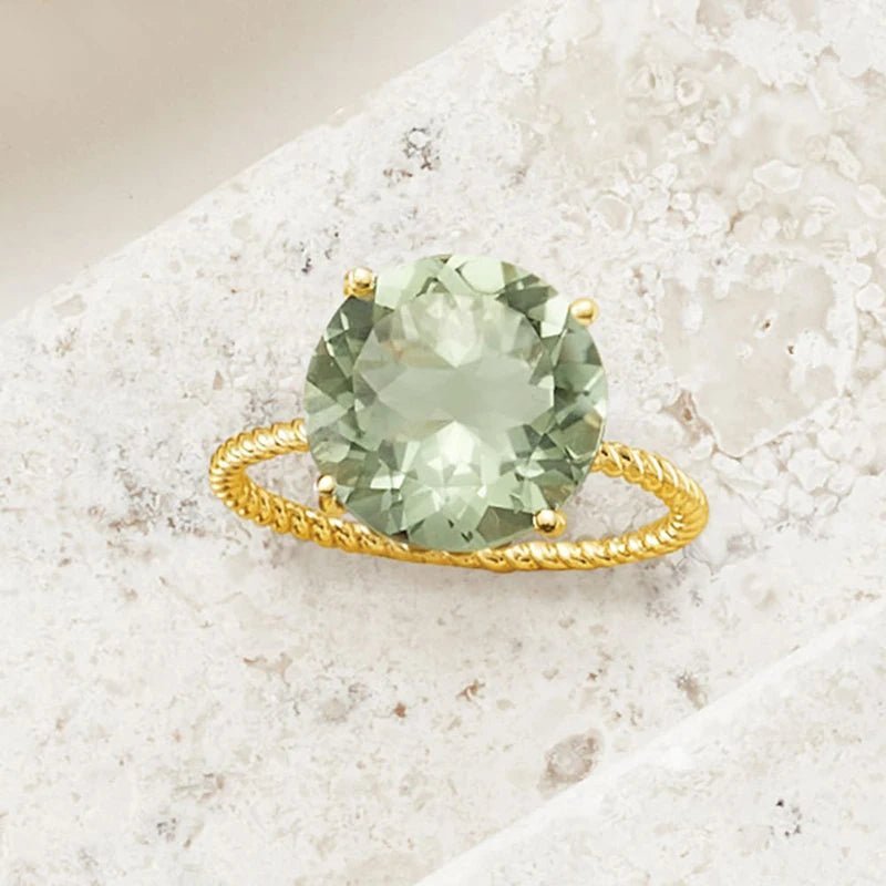 CANNER Green Apple Silver Rings | Elegant 18K Gold Minimalist - My Web Bazaar