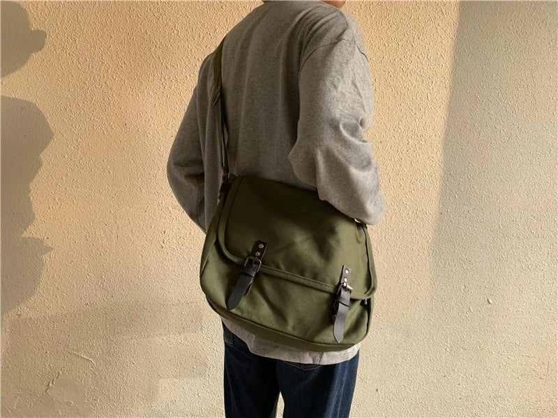 Causal Men‘s Bag Flap Buckle Shoulder Men Bag Japanese Teenager School Sling Man Streetwear Men Travel Cross Bags for Men - My Web Bazaar