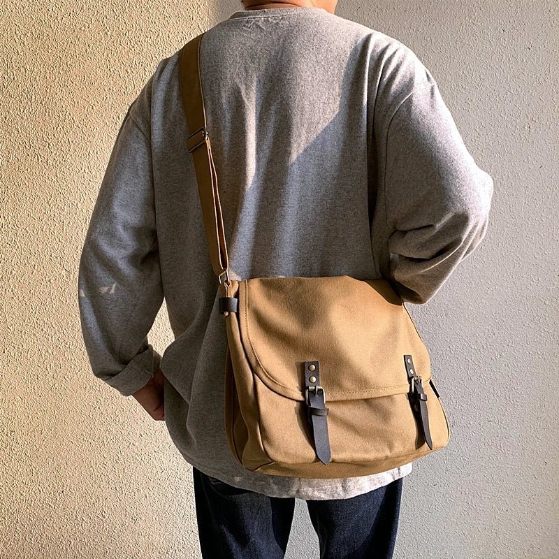 Causal Men‘s Bag Flap Buckle Shoulder Men Bag Japanese Teenager School Sling Man Streetwear Men Travel Cross Bags for Men - My Web Bazaar