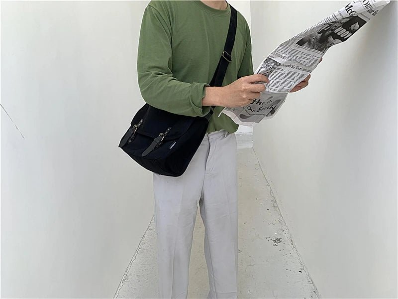 Causal Men‘s Bag Flap Buckle Shoulder Men Bag Japanese Teenager School Sling Man Streetwear Men Travel Cross Bags for Men - My Web Bazaar