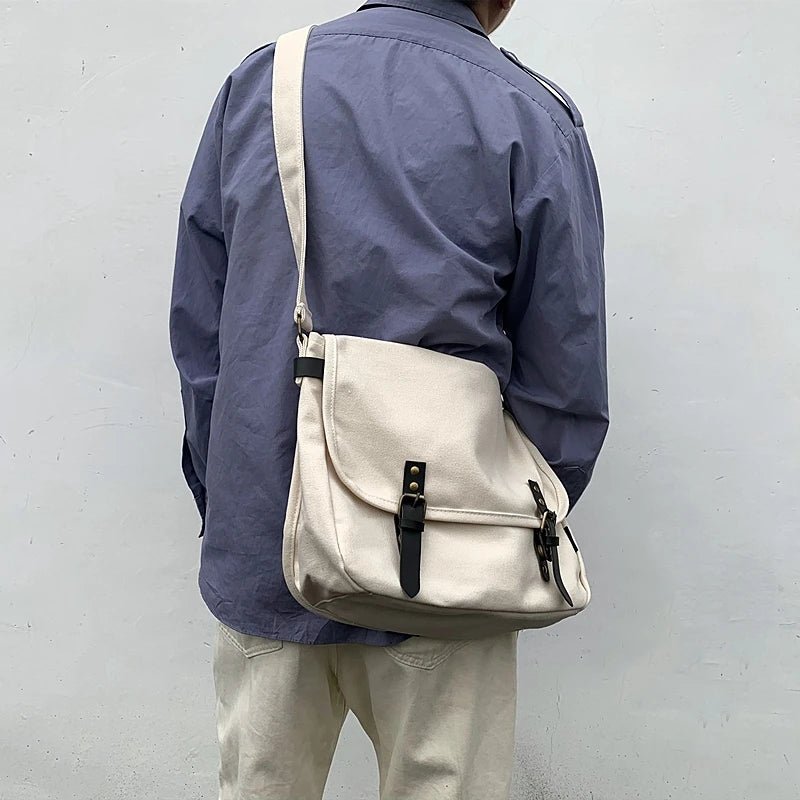 Causal Men‘s Bag Flap Buckle Shoulder Men Bag Japanese Teenager School Sling Man Streetwear Men Travel Cross Bags for Men - My Web Bazaar