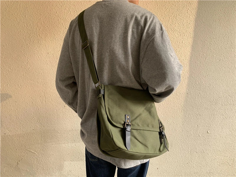 Causal Men‘s Bag Flap Buckle Shoulder Men Bag Japanese Teenager School Sling Man Streetwear Men Travel Cross Bags for Men - My Web Bazaar