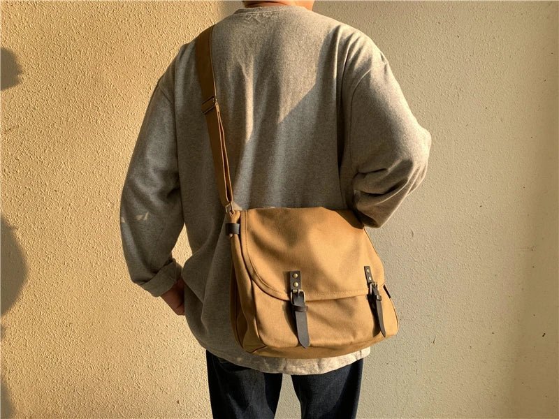 Causal Men‘s Bag Flap Buckle Shoulder Men Bag Japanese Teenager School Sling Man Streetwear Men Travel Cross Bags for Men - My Web Bazaar