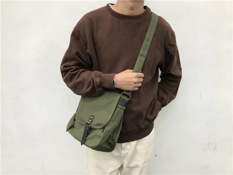 Causal Men‘s Bag Flap Buckle Shoulder Men Bag Japanese Teenager School Sling Man Streetwear Men Travel Cross Bags for Men - My Web Bazaar