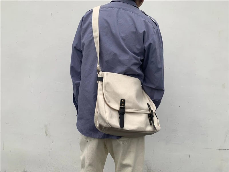 Causal Men‘s Bag Flap Buckle Shoulder Men Bag Japanese Teenager School Sling Man Streetwear Men Travel Cross Bags for Men - My Web Bazaar