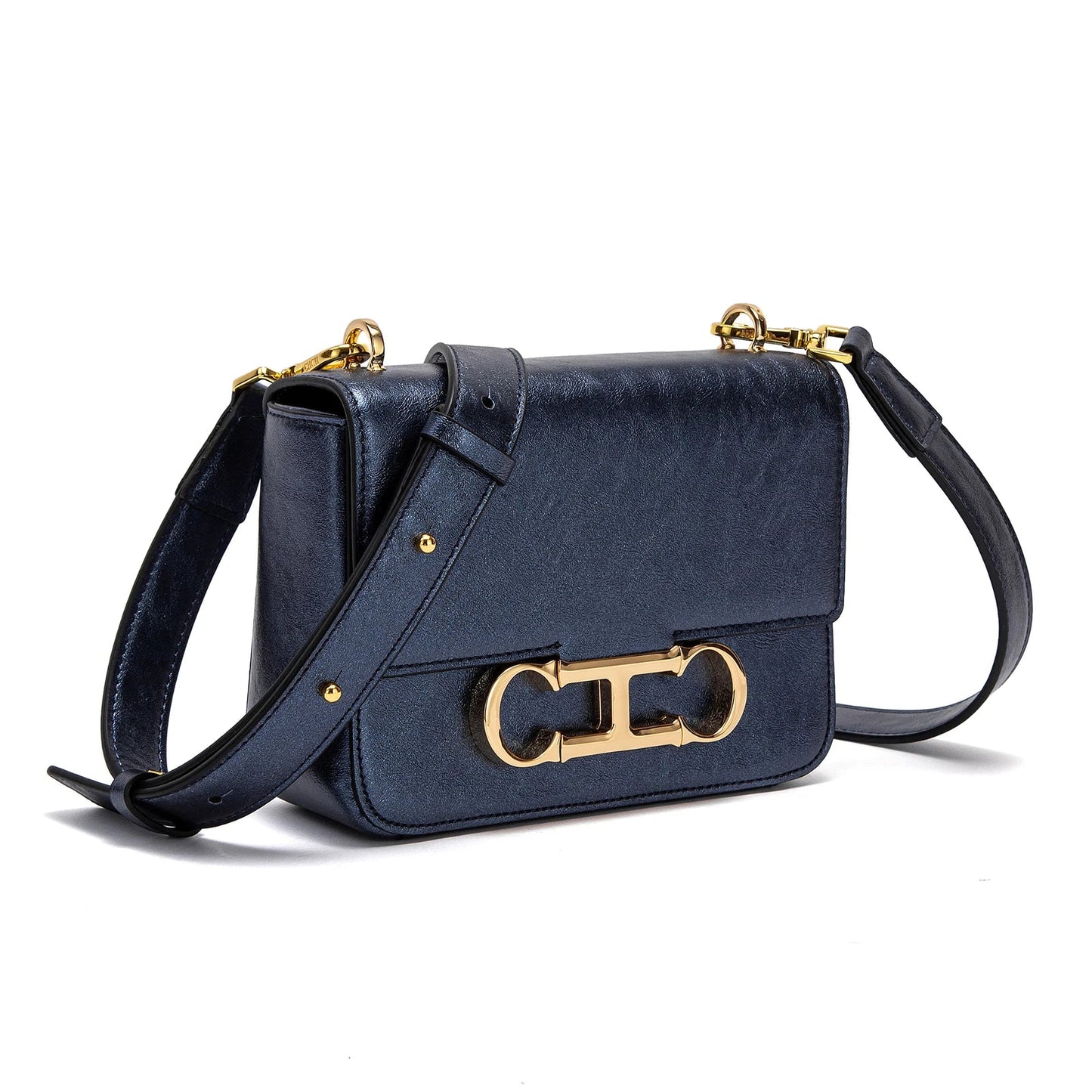 CHCH Women's Saddle Bag | Stylish Crossbody with Metal Texture - My Web Bazaar