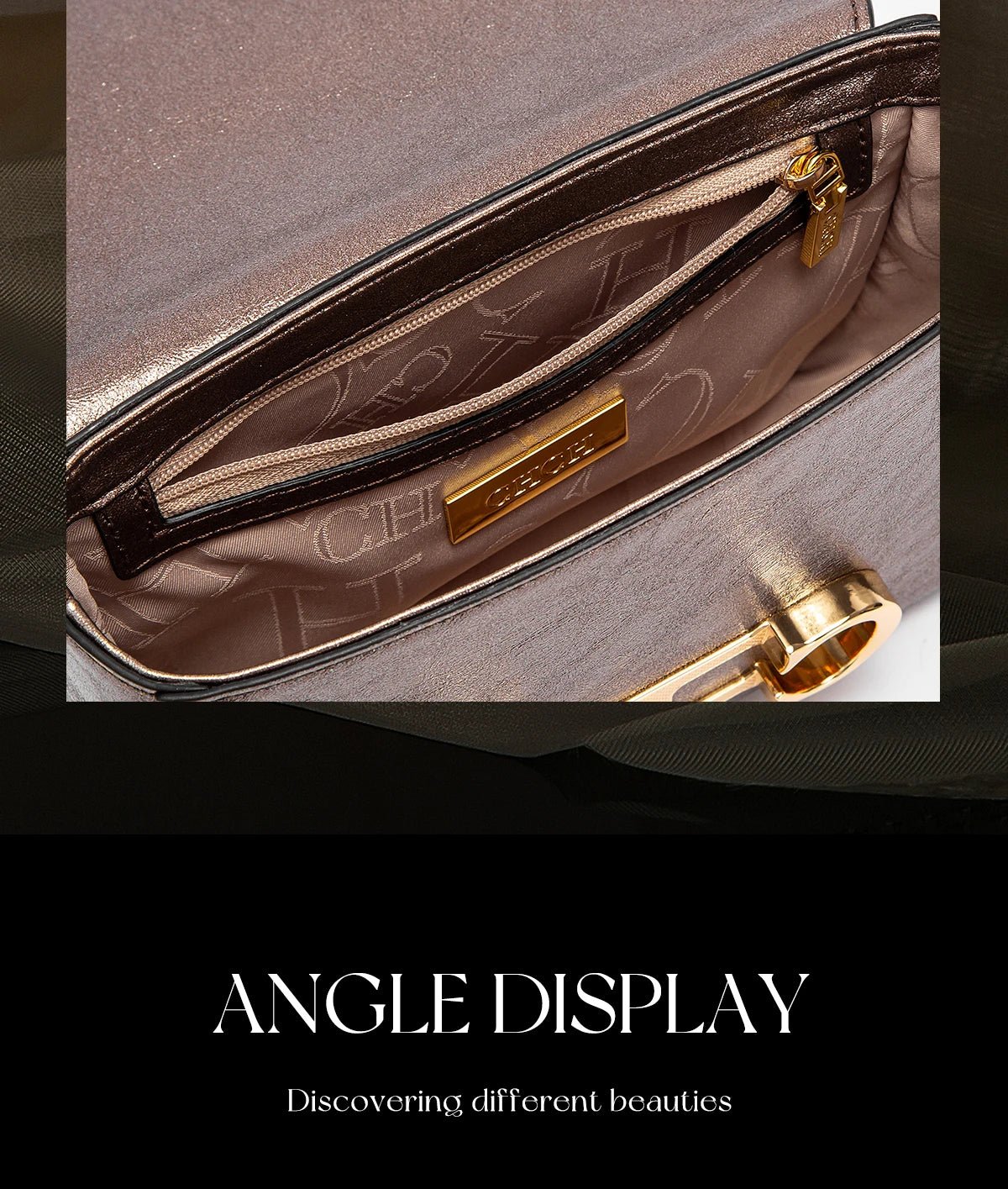 CHCH Women's Saddle Bag | Stylish Crossbody with Metal Texture - My Web Bazaar