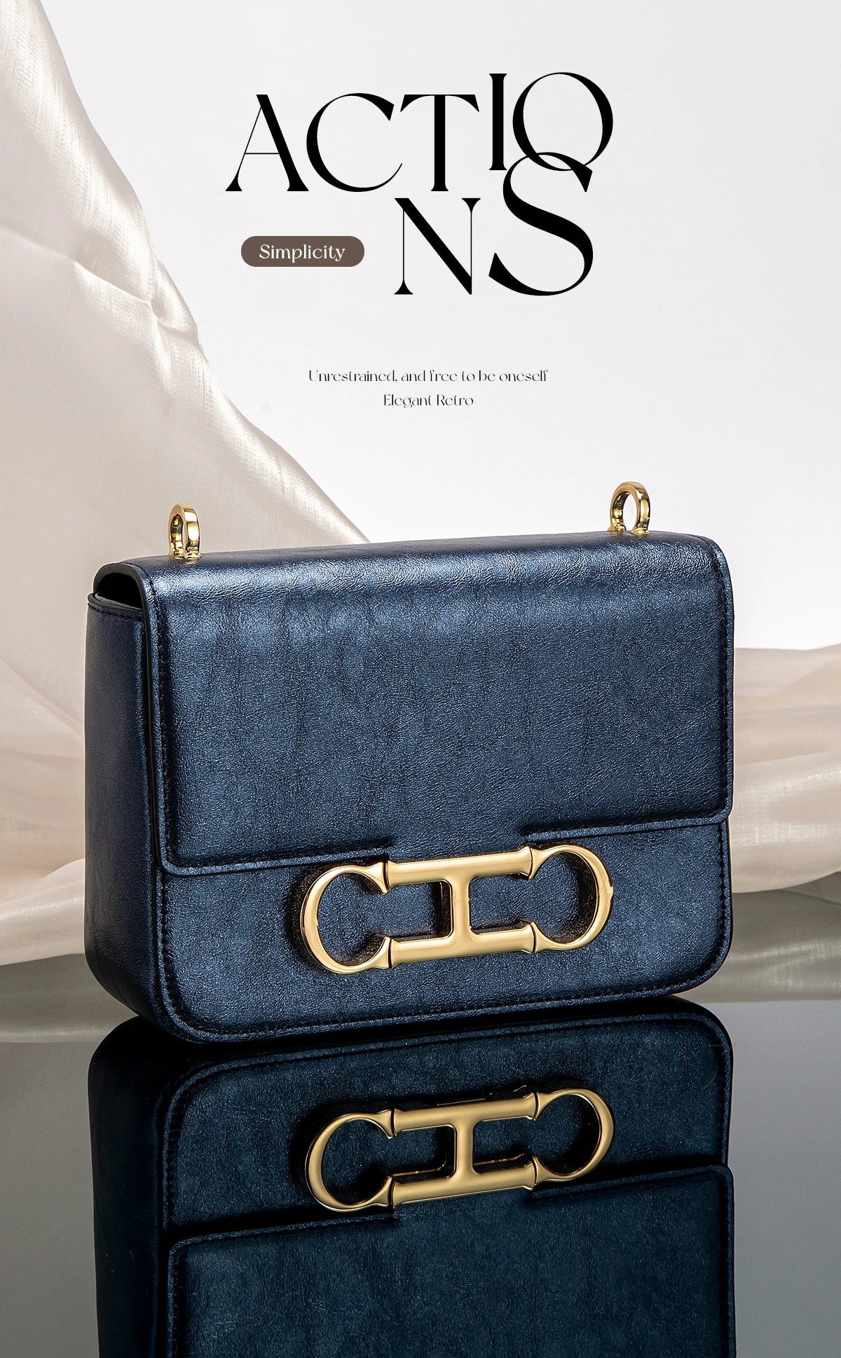 CHCH Women's Saddle Bag | Stylish Crossbody with Metal Texture - My Web Bazaar