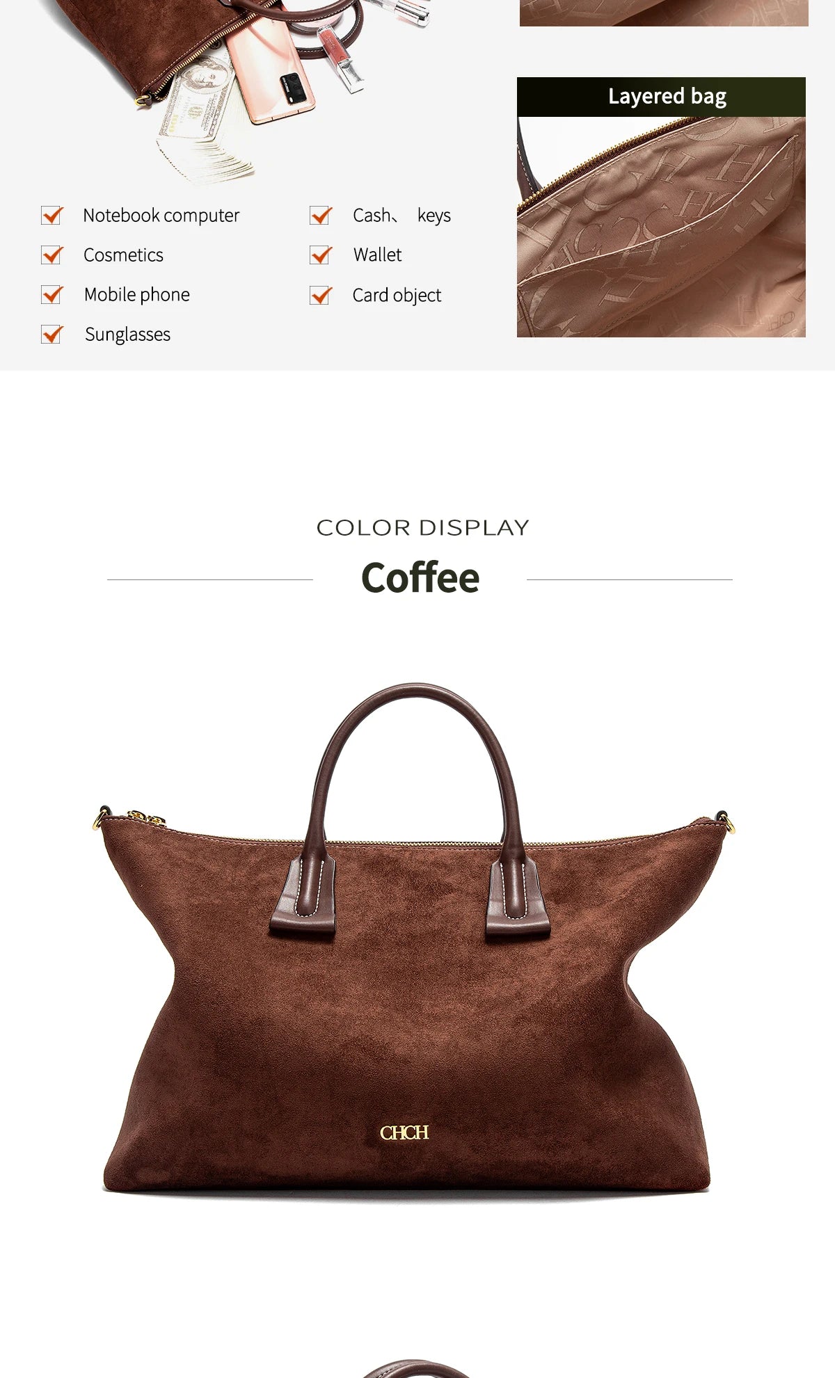 CHCH Women's Vintage Tote Bag | Large Capacity Crossbody Bag - My Web Bazaar