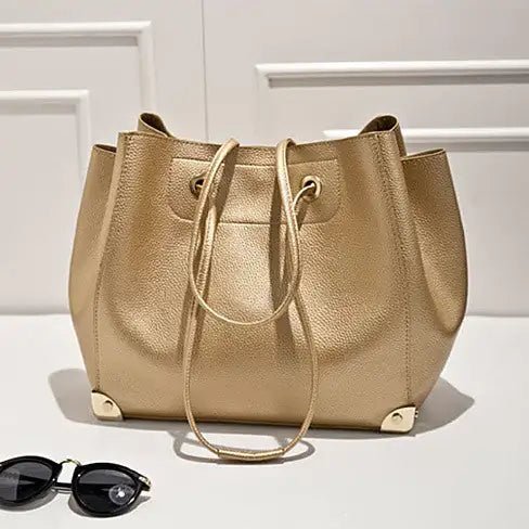 Class Appeal Handbags | Chic Vegan Leather in Gold, Platinum, Black - My Web Bazaar
