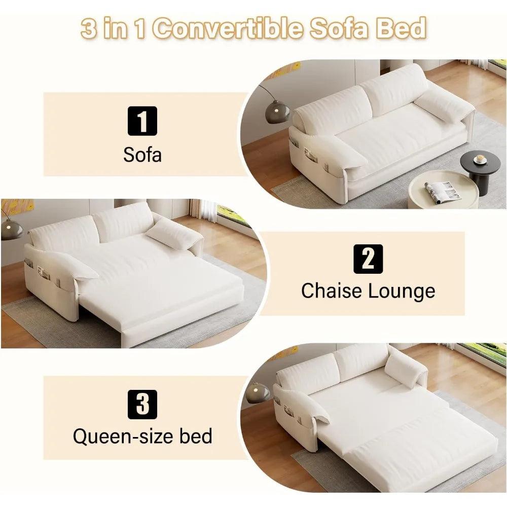 Queen-size sofa bed for small apartments and guest rooms