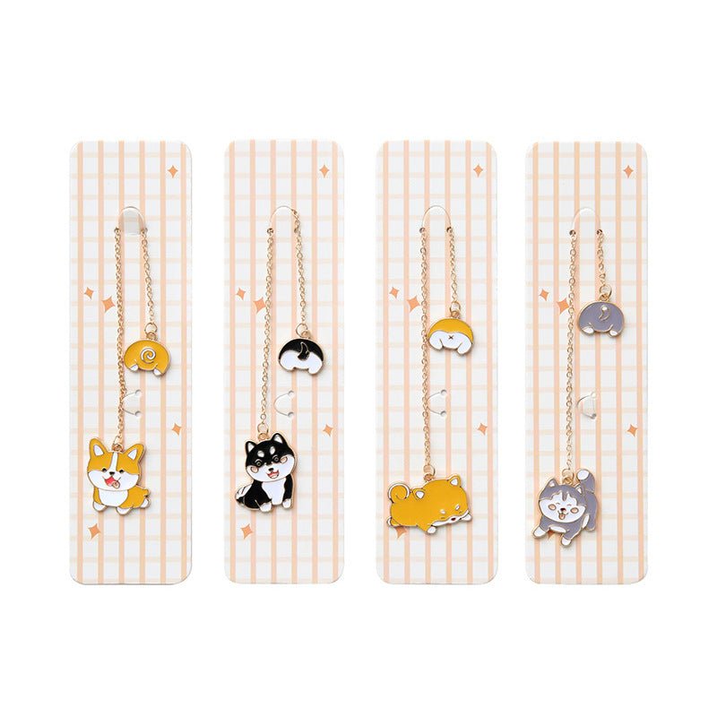 Cute Dog Metal Bookmark | Exquisite Whale Design for Students - My Web Bazaar