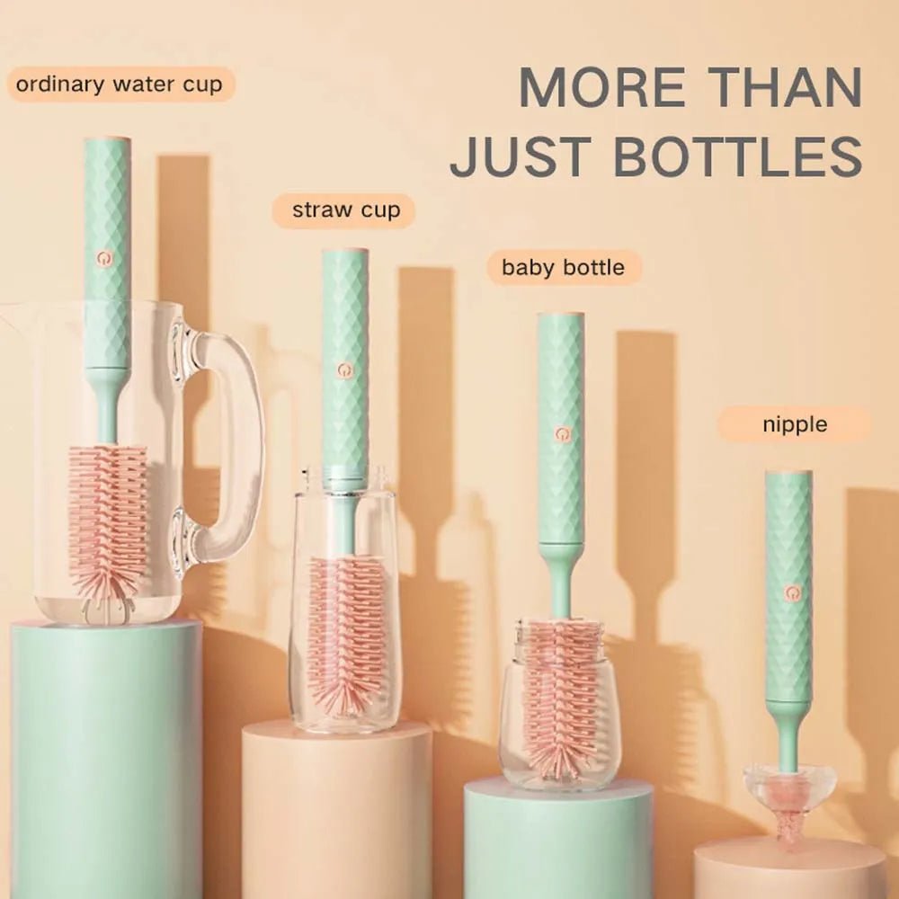 Electric 360° Silicone Bottle Brush Set | Effortless Deep Cleaning - My Web Bazaar