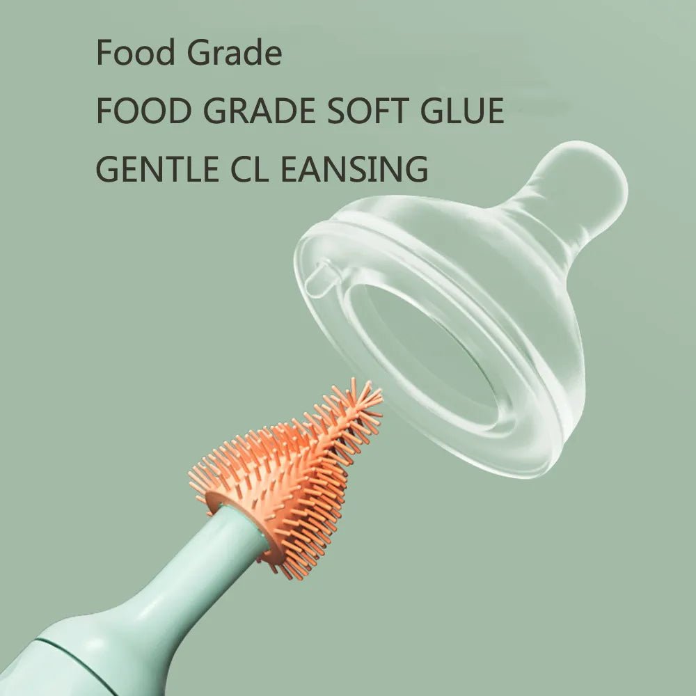 Electric 360° Silicone Bottle Brush Set | Effortless Deep Cleaning - My Web Bazaar