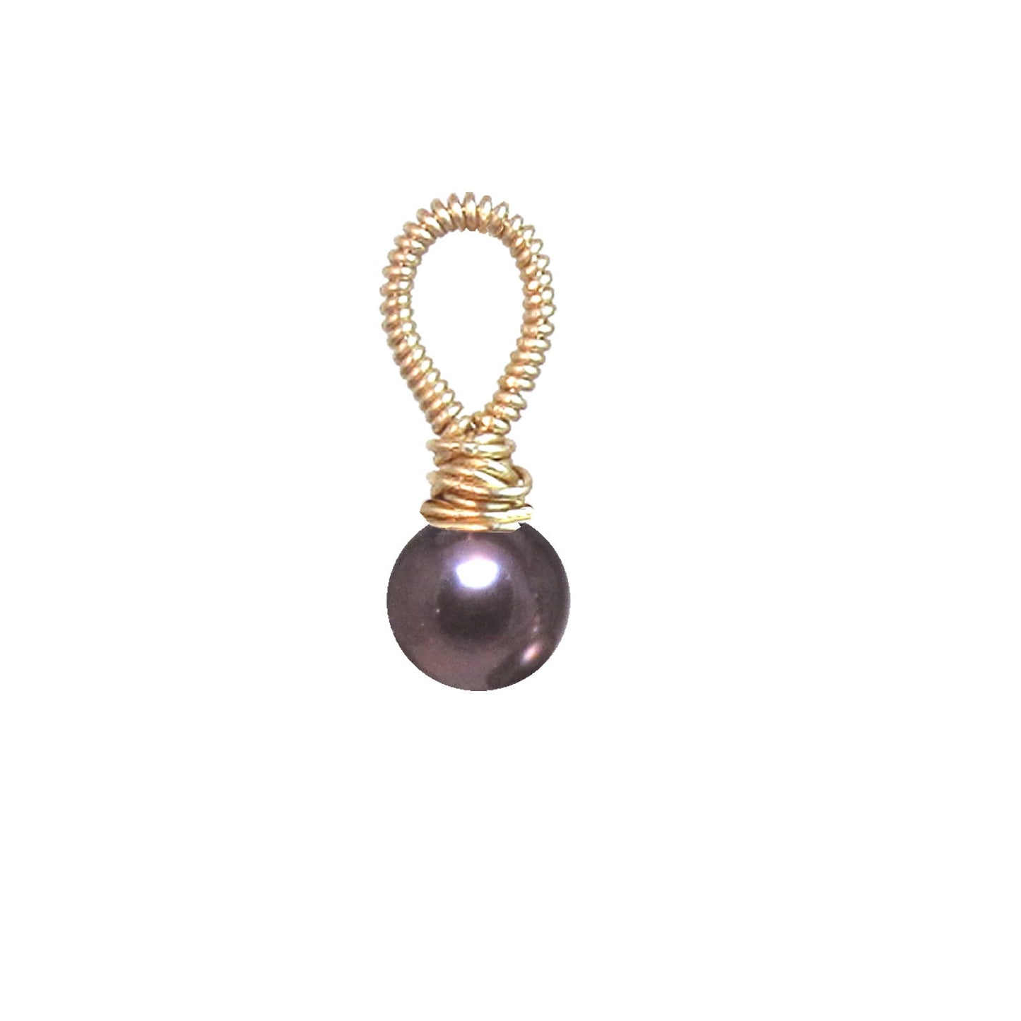 Elegant Dark Pewter Pearl - Gold Pendant | Handcrafted Luxury - My Web Bazaar