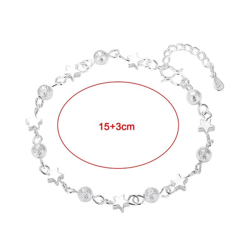 Elegant Silver Star Bracelet | Korean Fashion Jewelry for Women - My Web Bazaar