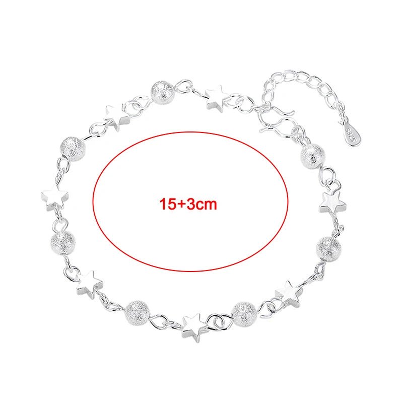 Elegant Silver Star Bracelet | Korean Fashion Jewelry for Women - My Web Bazaar