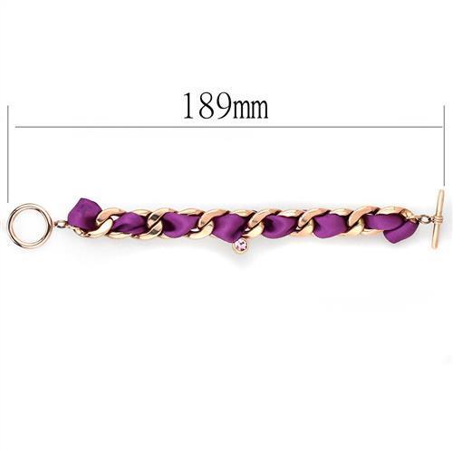 Elegant TK3065 Rose Gold Bracelet | Crystal - Stunning Accessory - My Web Bazaar