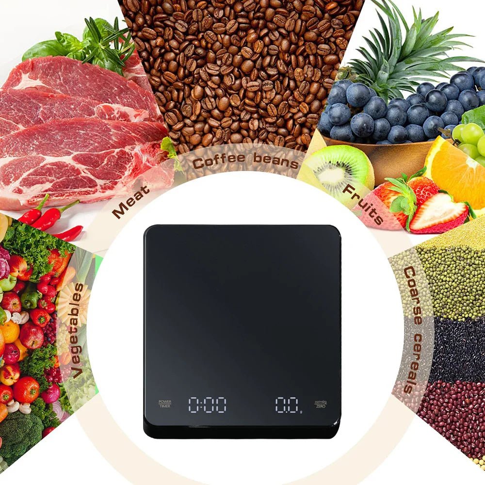 Espresso Kitchen Coffee Scale w/Smart Timer | Precision Brew Tool - My Web Bazaar