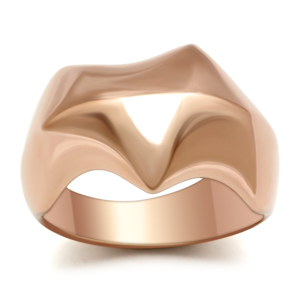 GL161 - Elegant Rose Gold Brass Ring | Minimalist Chic Design - My Web Bazaar