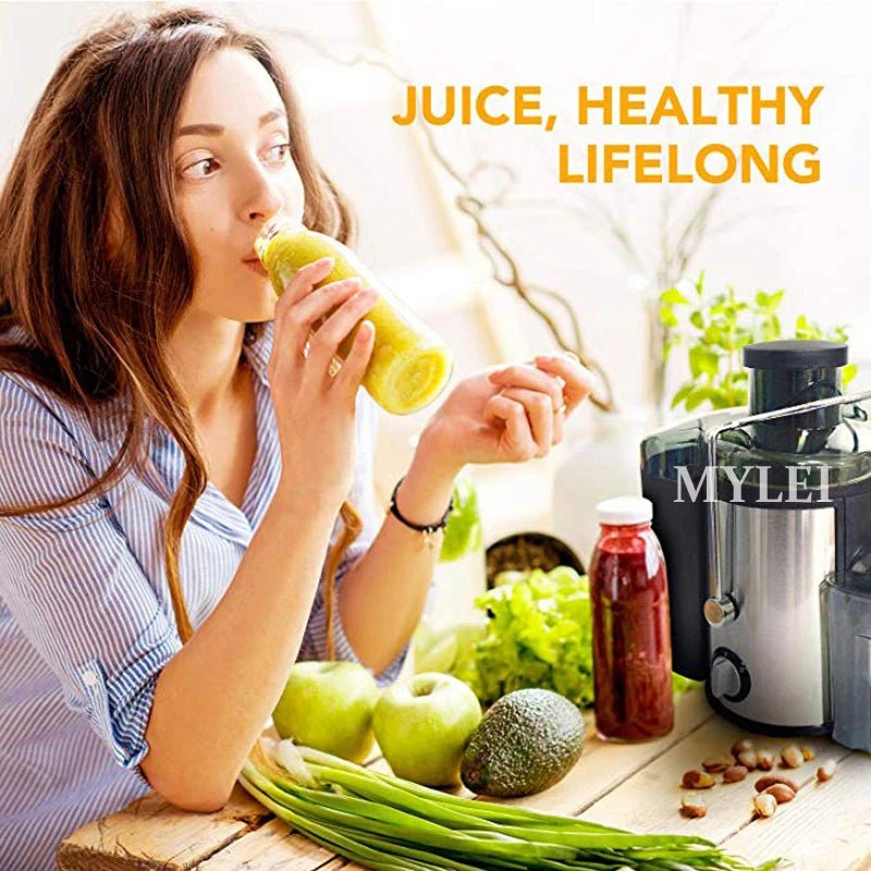 Juicer Machine Orange Juicer Big Mouth for Whole Fruits and Vegetable Juice Extractor with 2 Speeds Easy to Clean - My Web Bazaar