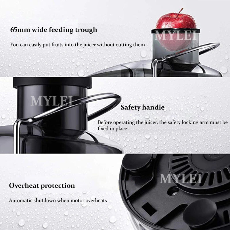 Juicer Machine Orange Juicer Big Mouth for Whole Fruits and Vegetable Juice Extractor with 2 Speeds Easy to Clean - My Web Bazaar
