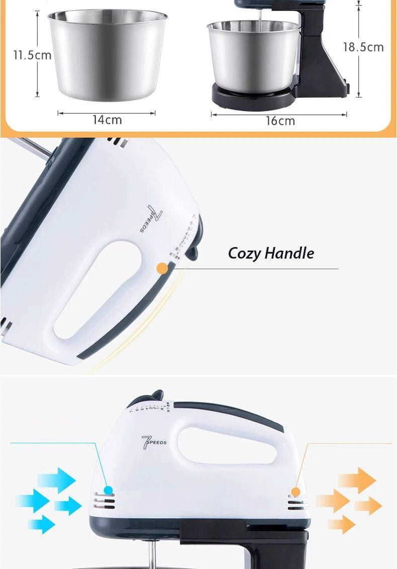 Kitchen Stand Food Mixer | 7 Speed Electric Blender for Baking - My Web Bazaar