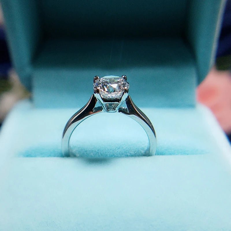 Luxury 18K White Gold 2CT Zirconia Solitaire Ring | Gift - Ready Jewelry - My Web Bazaar