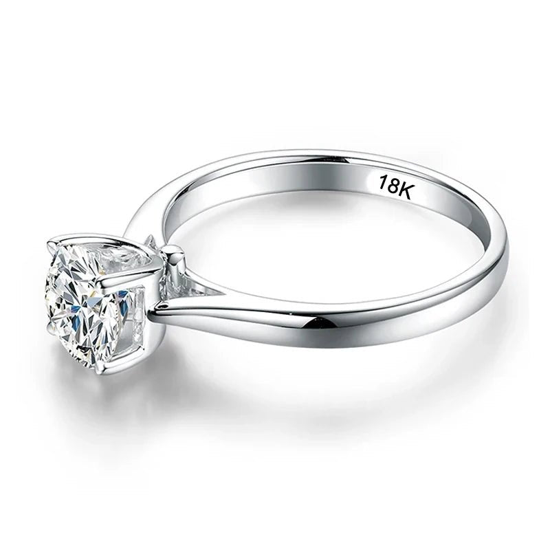 Luxury 18K White Gold 2CT Zirconia Solitaire Ring | Gift - Ready Jewelry - My Web Bazaar