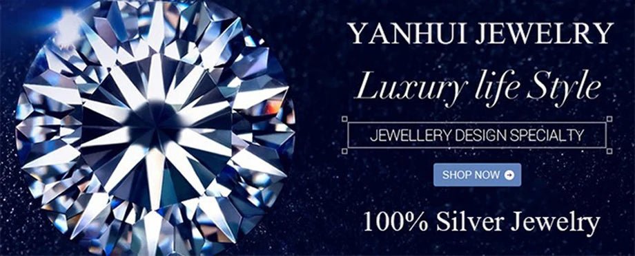 Luxury 18K White Gold Plated Silver 925 Ring | 2 Carat Zirconia - My Web Bazaar