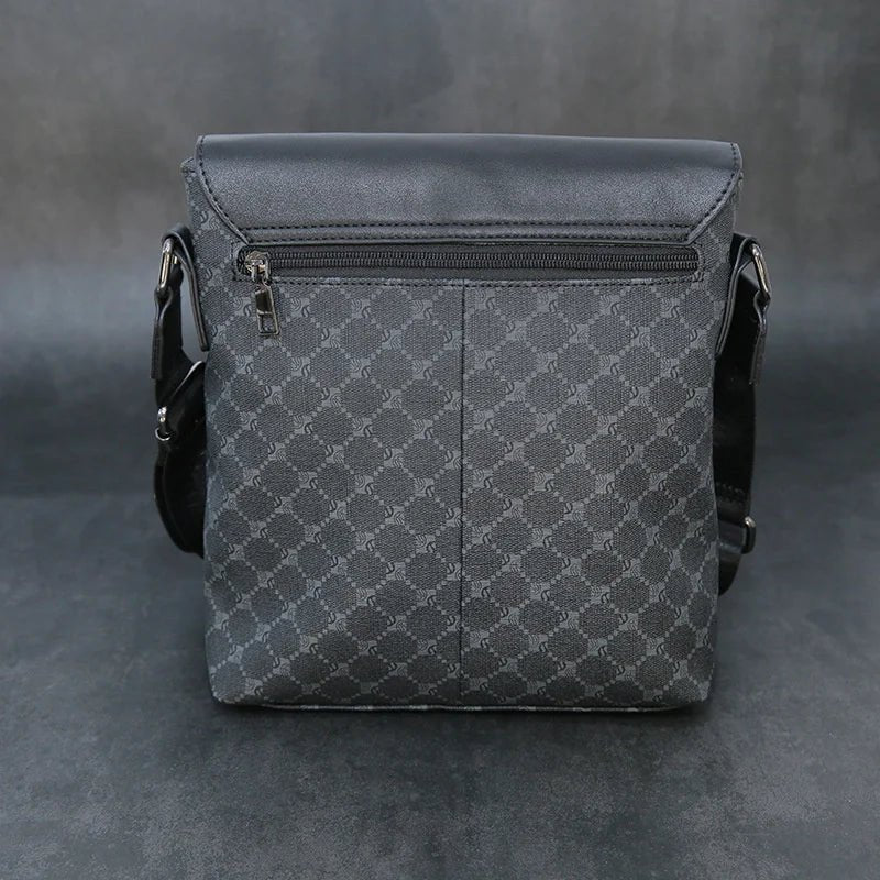 Luxury Brand PU Leather Shoulder Bag For Men Business Crossbody High Quality Casual Small Flap Messenger IPAD - My Web Bazaar