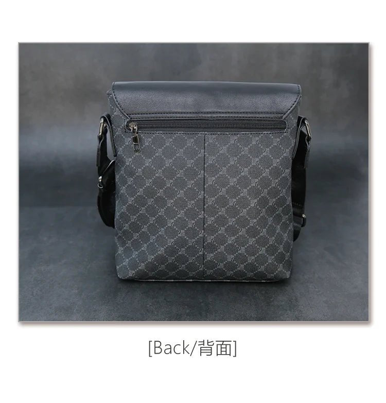 Luxury Brand PU Leather Shoulder Bag For Men Business Crossbody High Quality Casual Small Flap Messenger IPAD - My Web Bazaar