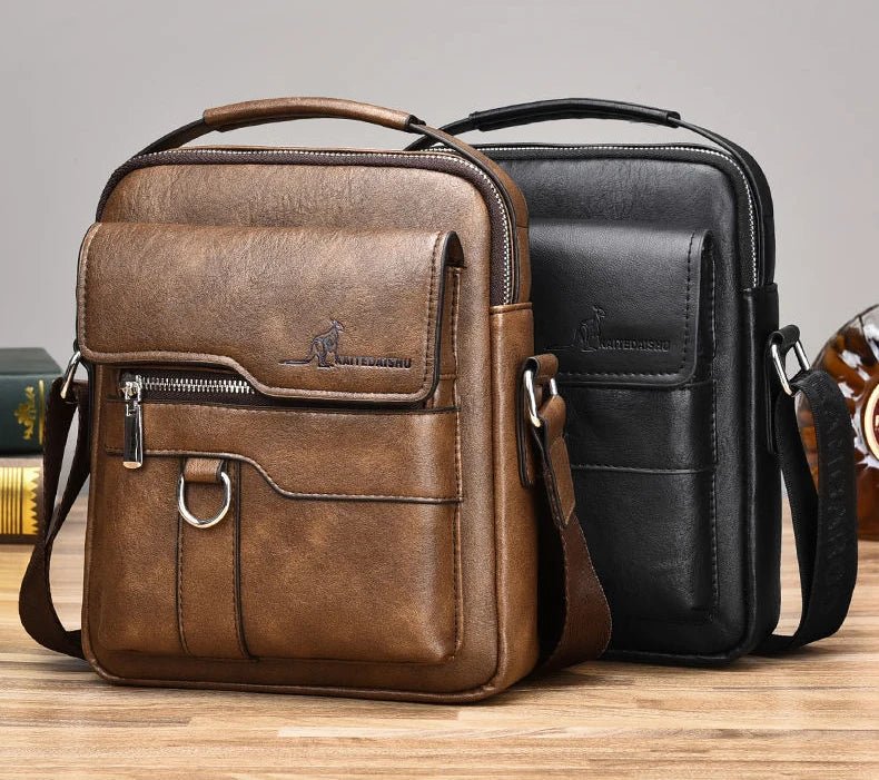 Luxury Brand Vintage Messenger Men Leather Shoulder Small Crossbody Bag Male Side Bag Office Business Handbag - My Web Bazaar