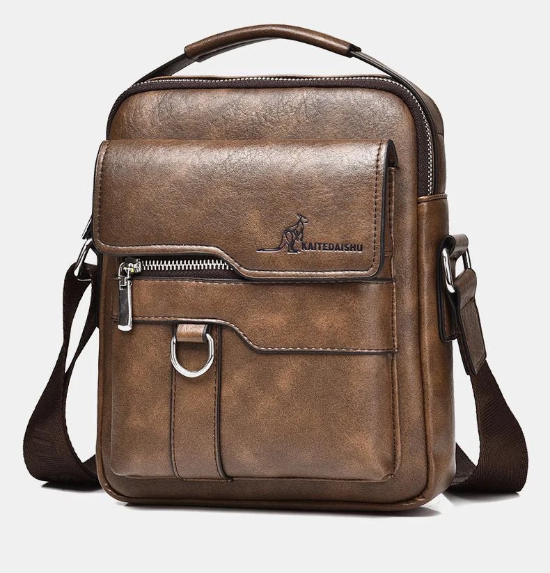 Luxury Brand Vintage Messenger Men Leather Shoulder Small Crossbody Bag Male Side Bag Office Business Handbag - My Web Bazaar