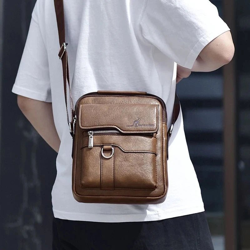 Luxury Brand Vintage Messenger Men Leather Shoulder Small Crossbody Bag Male Side Bag Office Business Handbag - My Web Bazaar
