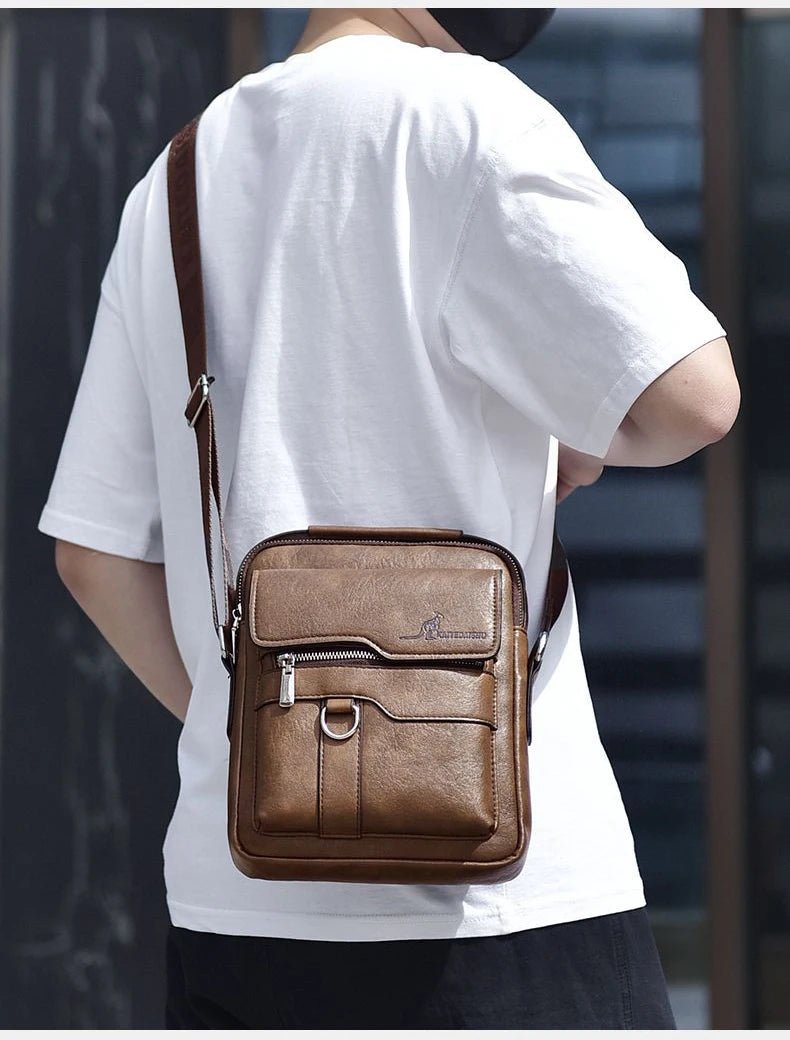Luxury Brand Vintage Messenger Men Leather Shoulder Small Crossbody Bag Male Side Bag Office Business Handbag - My Web Bazaar