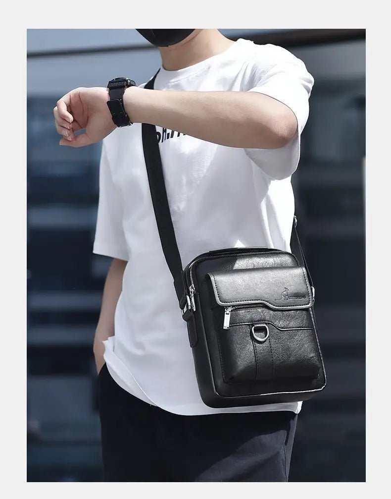 Luxury Brand Vintage Messenger Men Leather Shoulder Small Crossbody Bag Male Side Bag Office Business Handbag - My Web Bazaar