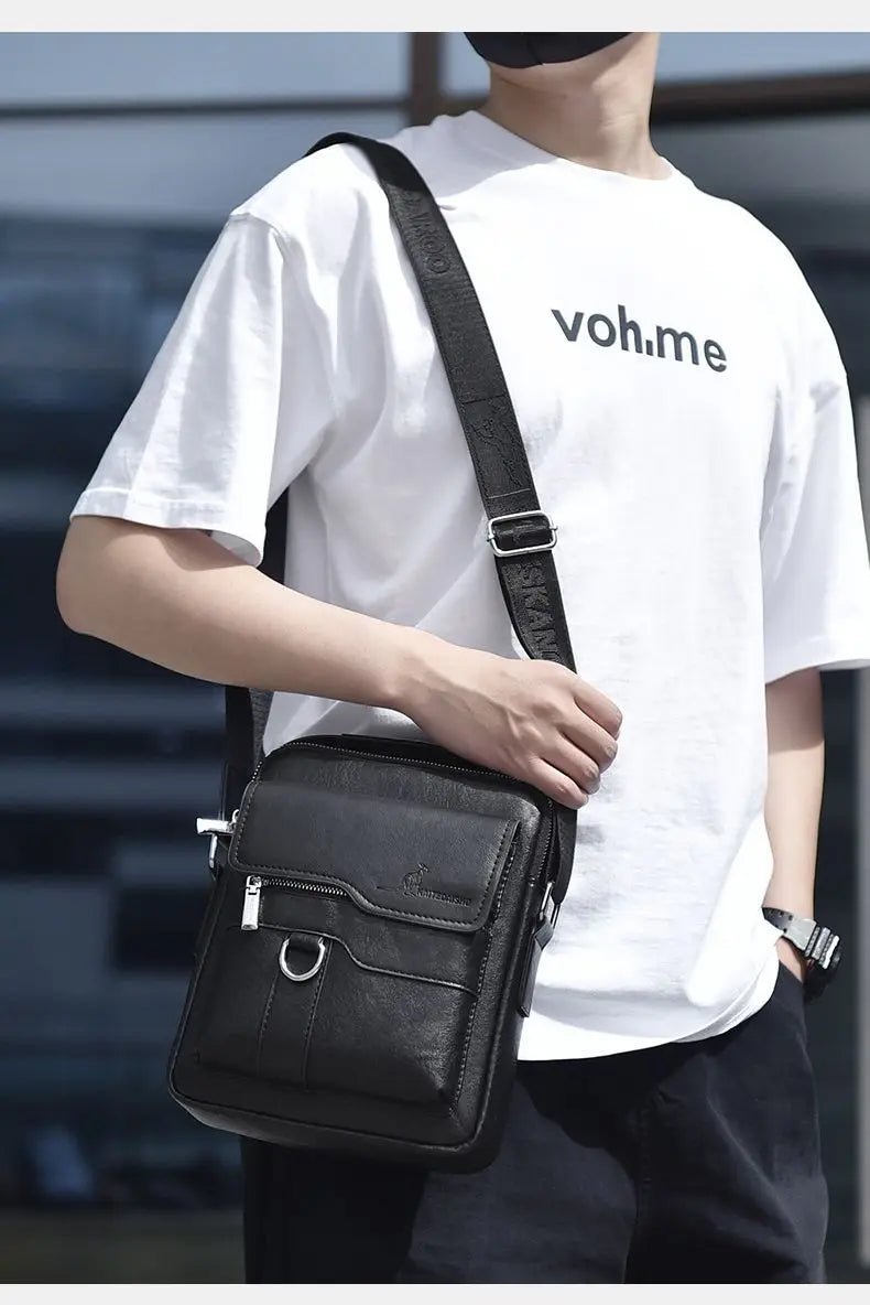 Luxury Brand Vintage Messenger Men Leather Shoulder Small Crossbody Bag Male Side Bag Office Business Handbag - My Web Bazaar