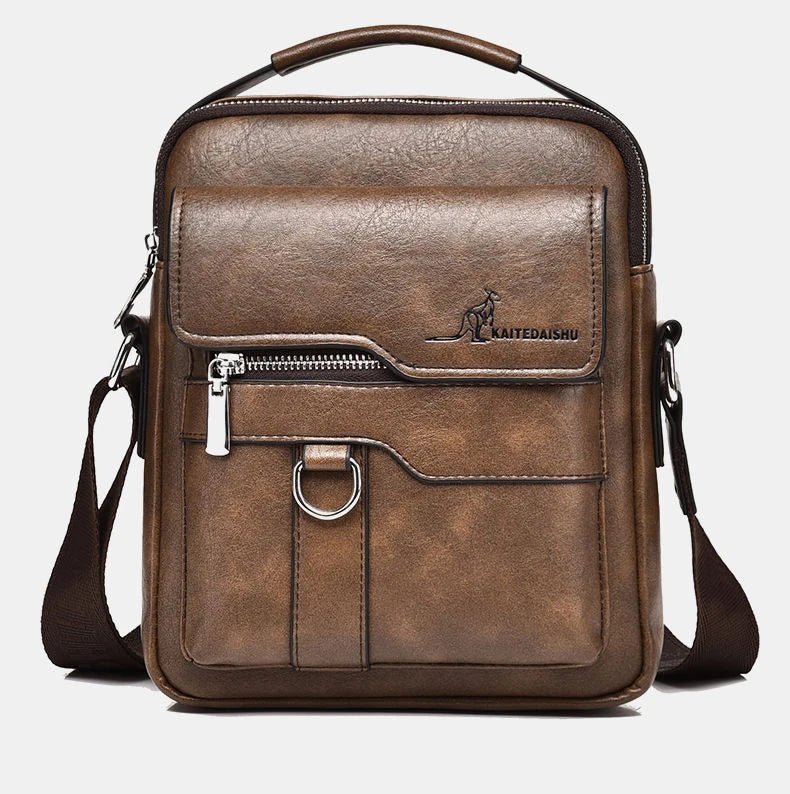 Luxury Brand Vintage Messenger Men Leather Shoulder Small Crossbody Bag Male Side Bag Office Business Handbag - My Web Bazaar