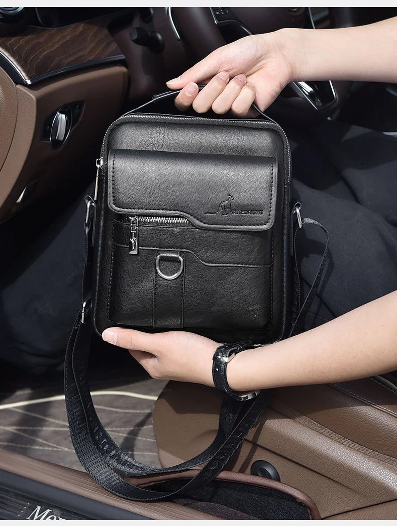 Luxury Brand Vintage Messenger Men Leather Shoulder Small Crossbody Bag Male Side Bag Office Business Handbag - My Web Bazaar